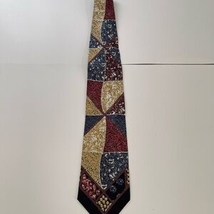 Bob Mackie Elegant Multicolor Patchwork Men's Tie